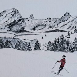 Skiing to La Rasse