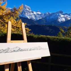 Le Grand Muveran and les Dents du Midi panorama